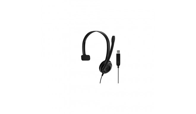 Single-sided USB headset with a noise-canceling microphone, designed for clear internet call