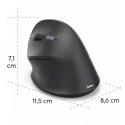 ergonomic multi-device mouse EWM-600 black left