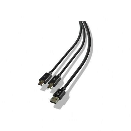 LEXIP X STEELPLAY Dual Play & Charge Cable for Controller 3m Black PS4