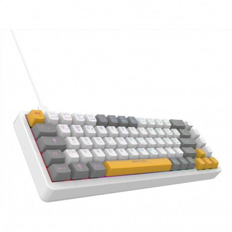 INCA mänguriklaviatuur RGB/RedSwitch/USB/mehaaniline 2.00m, valge