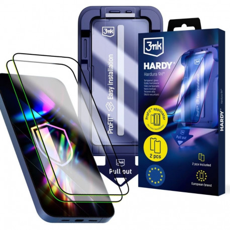 Kaitseklaas 3MK iPhone 15 Pro Hardy Hardura 9H, 2tk