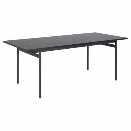 Söögilaud ANGUS 200x90cm, tuhk must