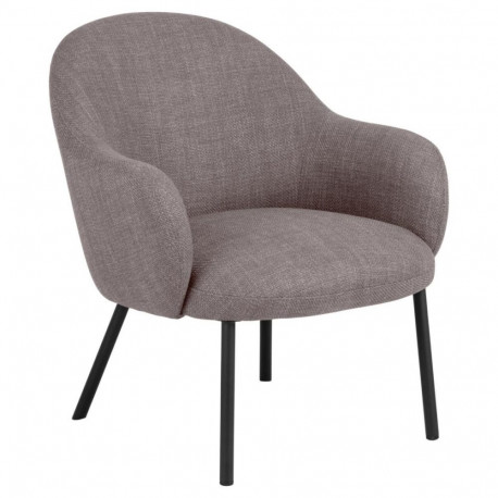 Tugitool SPENCER 70x75x75 cm, helehall-pruun