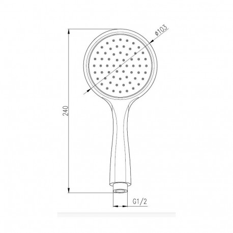 SHOWER HEAD 103MM BRUSHED NICKEL