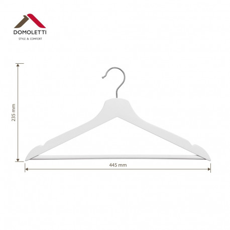 WOODEN HANGER LSN001-W WHITE 5 PCS