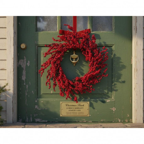 WREATH ARTIFICIAL CHRISTMAS BERRY D48CM