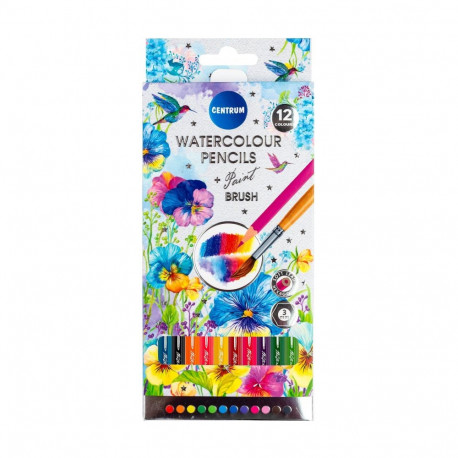 COLOUR PENCILS 12COL WATERCOLOUR