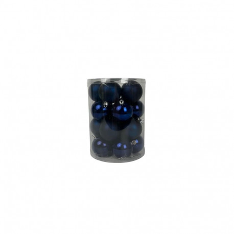 Sinised plastikust jõulukuulid D6cm 20pcs