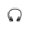 HP Poly peakomplekt Voyager Focus 2 Microsoft Teams Certified USB-C-C +USB-C/A adapter +laadimisalus
