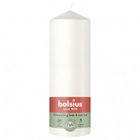 PILLAR CANDLE WHITE H20CM/D6.8CM