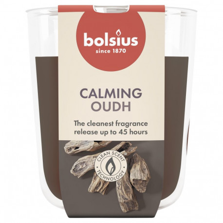 CANDLE SCENTED OUD WOOD H9.7CMD8.5CM