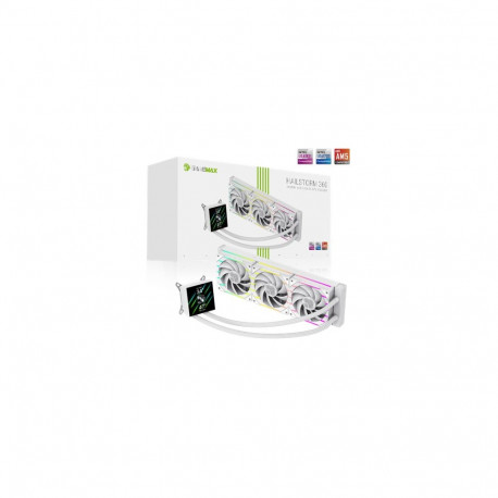 Gamemax CPU vedeliku jahuti HAILSTORM 360 LCD WH, valge