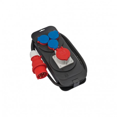 Brennenstuhl toitejaotur 1151600010 4 AC outlet(s), must, sinine, punane