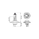 Bosch 12V H4 Plus 200 Gigalight 1tk