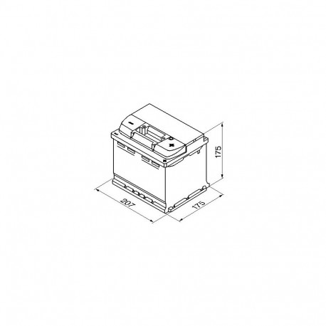 Bosch S5 001 52Ah 520A 207x175x175 -+