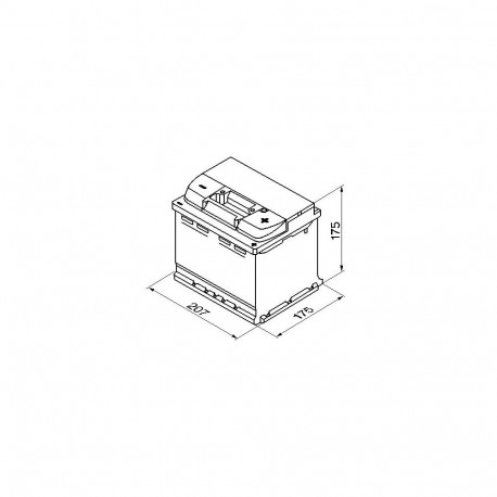 Bosch S4 001 44Ah 440A 207x175x175 -+