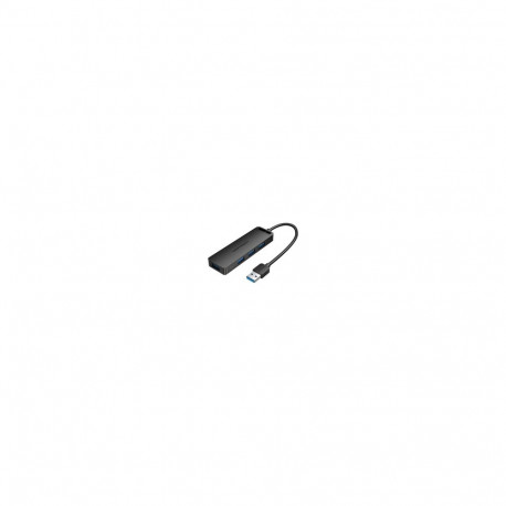 Vention 4-pordiline USB 3.0 jaotur 6922794746633 toiteadapteriga 0.5M, must