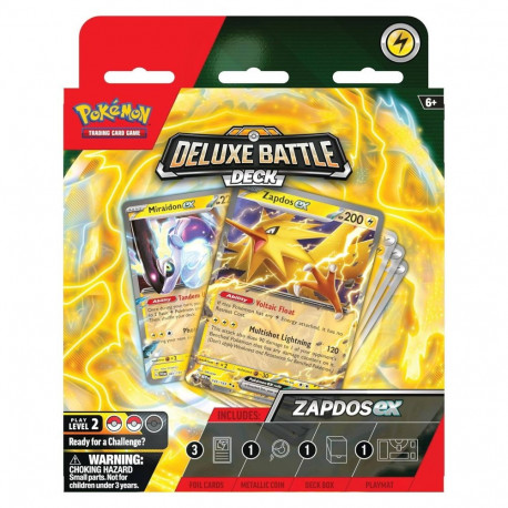 Trading Card Game - Pokémon Deluxe Battle Deck Zapdos 60 Cards, Playmat, Metal Coin