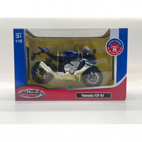 MSZ metallist mudelmootorratas Yamaha YZF-R1, skaala 1:12