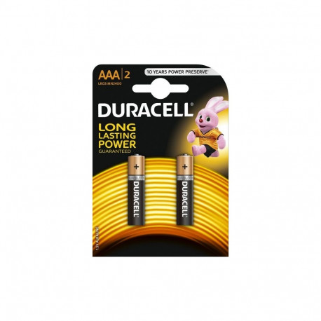 Duracell AAA MN2400 Alkaline LR03 1.5V Batteries (2pcs) (EU Blister)