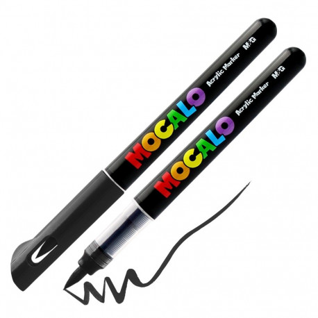 M&G Mocalo akrüülmarker pintselotsaga - Black 901