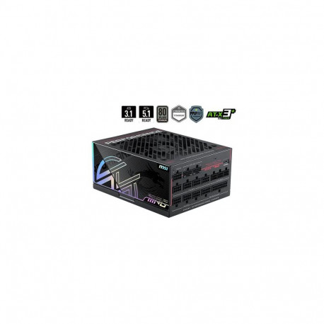 MSI MPG Ai1300TS PCIE5 power supply unit 1300 W 24-pin ATX ATX Black