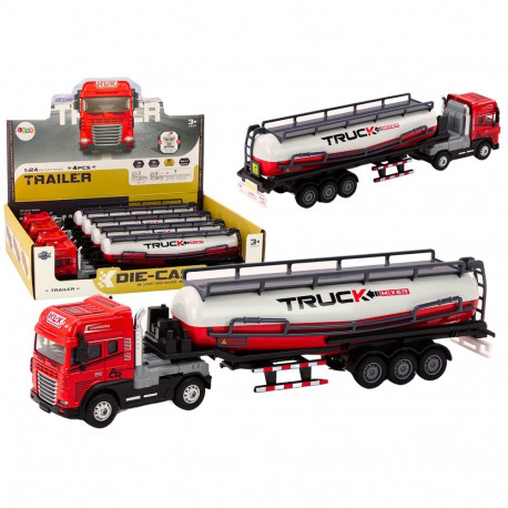 Veok TIR tsisterniga 1:24 mänguauto helidega, punane