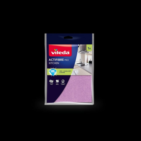 Cleaning Cloth - Vileda Actifibre Pro Microfiber, Machine Washable, 60°C