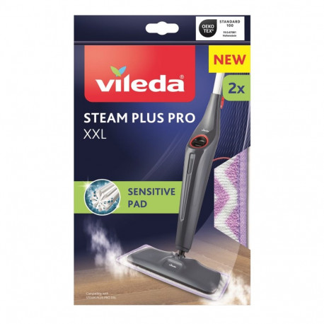 Steam Mop Insert - Vileda Steam Plus XXL Sensitive Microfibre Refill, Washable 60°C