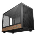 Computer Case - DeepCool CH260 WOOD Micro Tower, Supports Liquid Cooling, Black