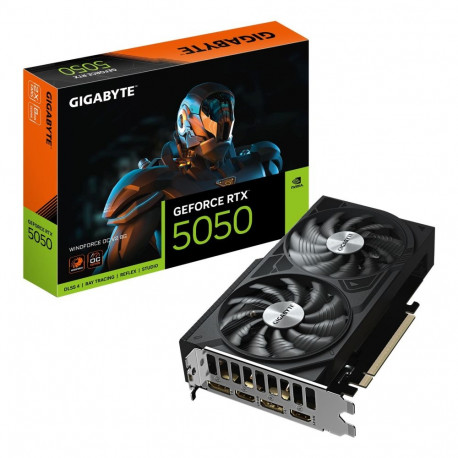 Graphics Card|GIGABYTE|NVIDIA|GeForce RTX 5050|2587 MHz|8 GB|GDDR6|128 bit|PCI Express 5.0|Active|GV