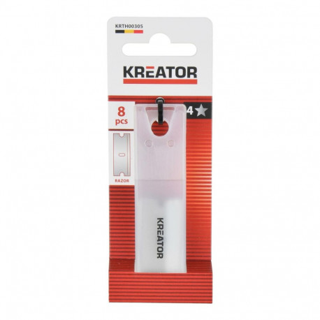 Razor blades 8 pcs, KREATOR, KRTH00305, Blade length: 39 mm, Blade width: 19 mm