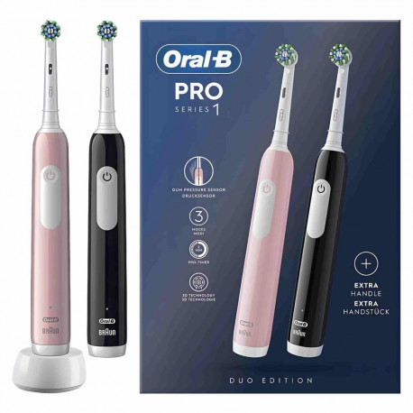 BRAUN Oral-B elektrilised hambaharjad D 305.513 DUO, roosa/must