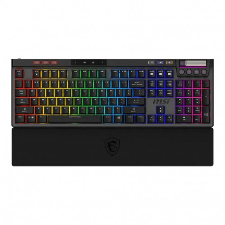 MSI mänguriklaviatuur STRIKE PRO juhtmevaba USB + Bluetooth QWERTY US English, must