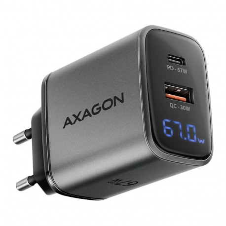ACU-PQ67D PD3.0 & QC4+2xOUTPUTS, LCD display, wall charger 67W
