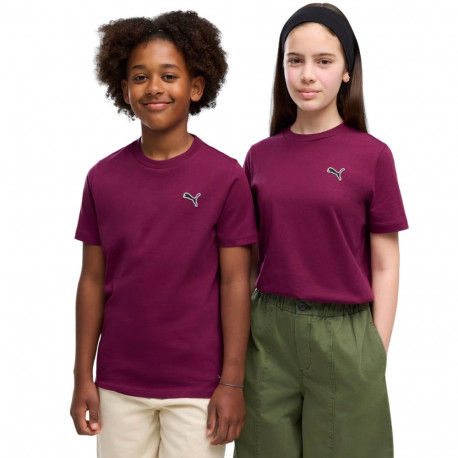 Koszulka dla dzieci Puma Cls Badge Cat Tee fioletowa 694700 41 128cm