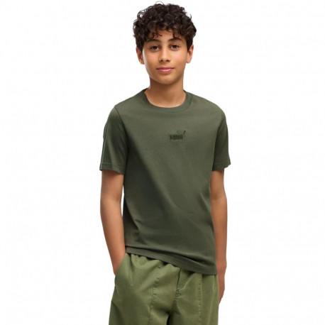 Koszulka dla dzieci Puma ESS Small No.1 Logo Centered Tee khaki 692975 86 128cm