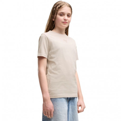 Koszulka dla dzieci Puma ESS Centered Cat Logo Tee beżowa 692972 82 116cm