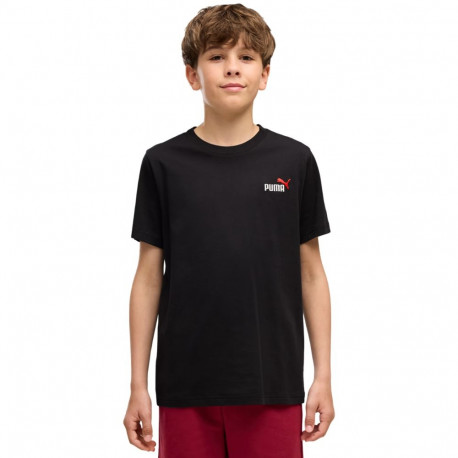 Koszulka dla dzieci Puma Ess 2 Color Small No.1 Logo Tee czarna 685779 71 140cm