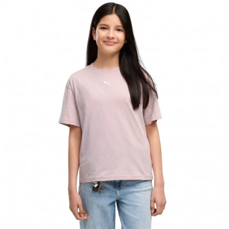 Puma t-särk 685131 49 152cm ess boxy-lõikega keskelt asetatud kassilogoga, roosa