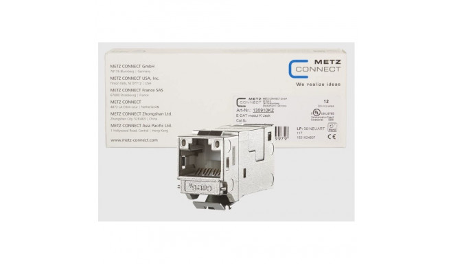 METZ CONNECT RJ45 pistik 130910KZ, hõbedane