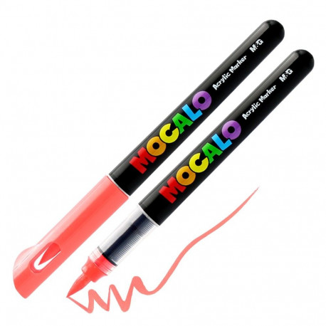 M&G Mocalo akrüülmarker pintselotsaga - Neon Red 201