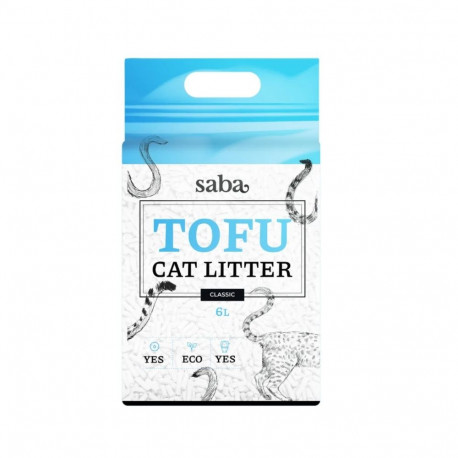 SABA unscented tofu cat litter 6L