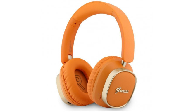 Wireless headphones Guess ENC Rectangle Metal Script orange