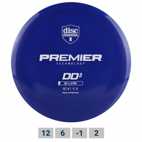 Discgolf DISCMANIA Distance Driver Q-LINE PREMIER DD3 Blue 12/6/-1/2