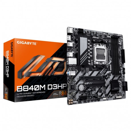 GIGABYTE B840M D3HP Motherboard - AMD Ryzen 9000 CPUs, 8+2+2 Phases VRM, up to 8200MHz DDR5(O.C), 2x