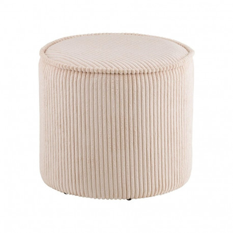 POUF CORDUROY BEIGE D40X35CM