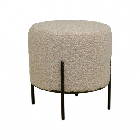 POUF TEDDY GREY-BROWN BLACK LEGS