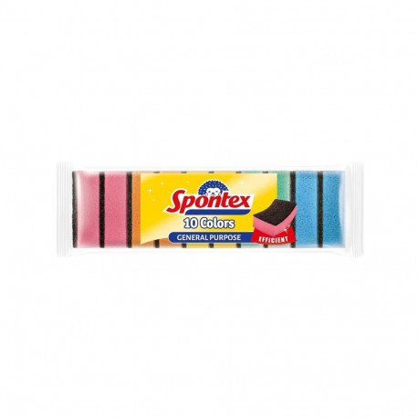Spontex 10 värvi käsnad 10 tk