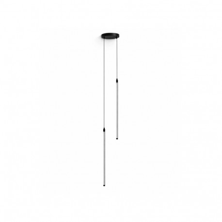 ZD180 Lampa led wisząca 2 tuby czarna